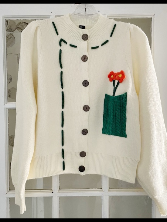 Cider Sweaters - {Cider} Pocket Full O’Posies Flower Cardigan Sweater